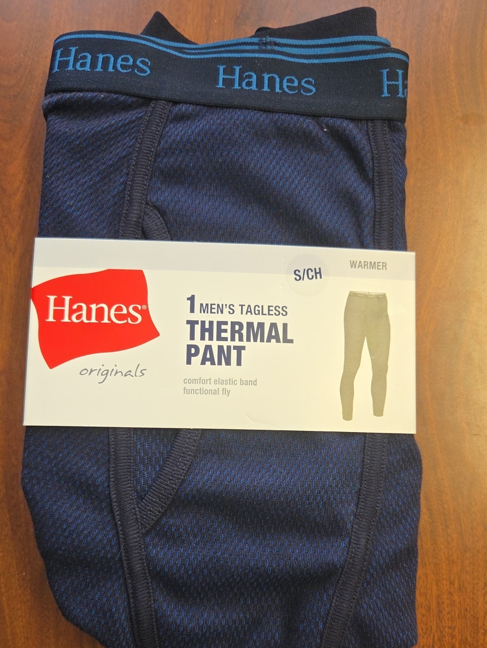 Hanes Men's Tagless Thermal Pant - Navy Blue